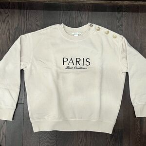H&M cream Paris crewneck